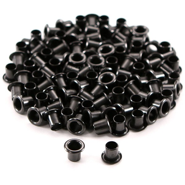 Kydex Holster Eyelets - (#8-9 Length) - (1/4 in. Diameter) - (Black Coated) - (100 Pack) - (USA Made) - Kydex Rivets for DIY Holster and Sheath Making