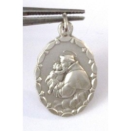 SAINT ANTHONY OF PADUA WITH JESUS CHILD MEDAL - 100% MADE IN ITALY - THE PATRON SAINTS MEDALS, Brass, No Gemstone