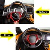 Steering Wheel Cover Trim Real Carbon Fiber 1PCS Compatible with