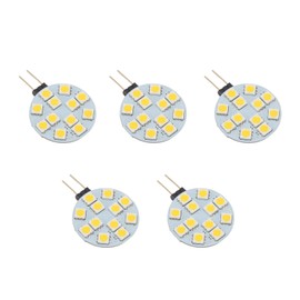 5pcs G4 LED Bulb 12V 2W Warm Light Energy Saving Aluminum Microwave Light Bulbs for Hall Bar Office