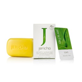 Jericho Cosmetics Natural Sulfur Soap Bar - Dead Sea Minerals – Vegan & Triple Milled - Natural Sulfur Soap for Men and Women, Body and Face – 4.4 Ounce Bar
