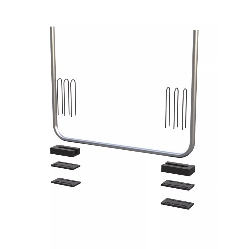 Level Dry Trampoline anchors and leveling Pads Made in USA