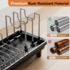Laveshop Small Dish Drying Rack, Compact Dish Drainer for Kitchen