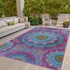 Arenarug Meditation Indoor Outdoor Rug 5x8 ft Mandala Pattern Rug