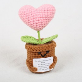 ZYEKIU Courage Gift Lucky Plant Soft Lucky Charm Positive Gifts Small Thank You Gift for Children On the Go Heart Plant for Emotional Support (Heart))