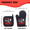GOSJINNK Funny BBQ Kitchen Mitts and Pot Holders（Set of 2）