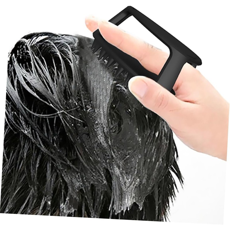 Cepillo Exfoliante Negra para Barba y Cuero Cabelludo de Silicona