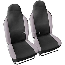 Carseatcover-UK Luxury Black & Grey Car Seat Covers Protectors - 2 x Fronts