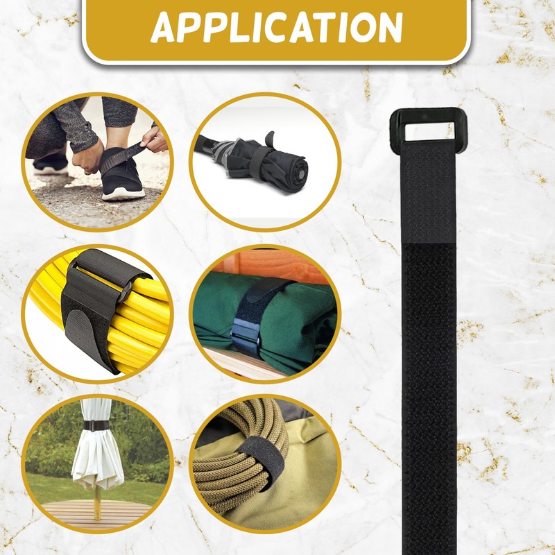 Armiz 5m Adjustable Cable Straps with 25 Buckles - Reusable