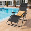 Tangkula 3 Pieces Outdoor Zero Gravity Chair Set, Folding Reclining