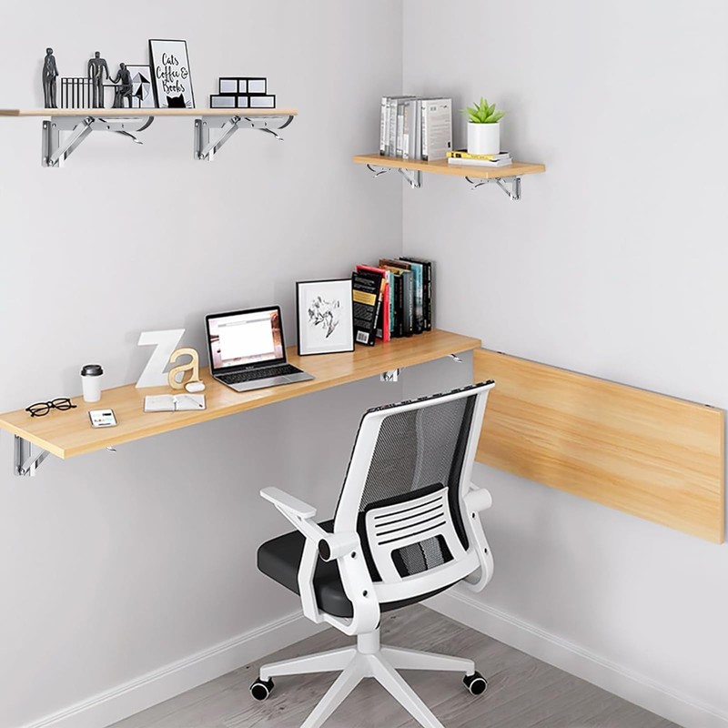 Pack of 2 200 mm Folding Console Heavy Duty Stainless
