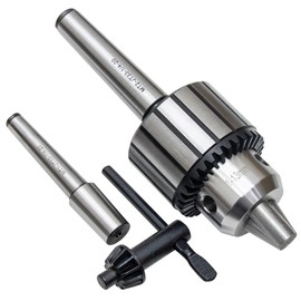 1/2" Drill Chuck with #1 (JT33-MT1) and #2 (JT33-MT2) Morse Taper Arbor Heavy Duty Drill Chuck with Chuck Key