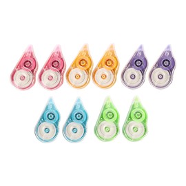 ZONADAH 10 Stück Korrekturband, 8 m x 5 mm, selbstklebendes Scrapbook-Runner-Klebeband, doppelseitiger Klebebandspender, Korrekturband-Roller für Büro, Schule, Büro, Zuhause, Studenten