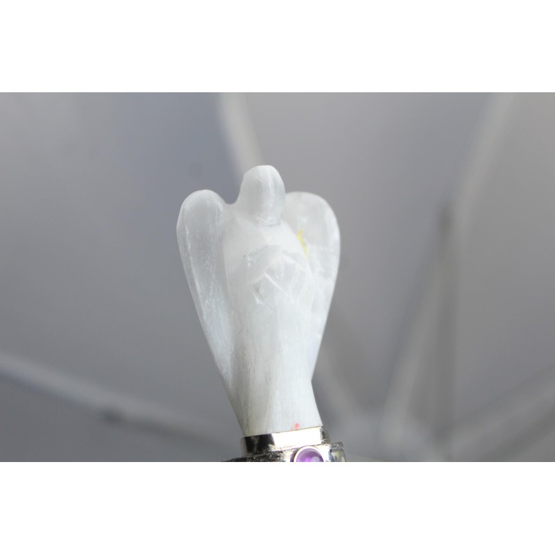 Jet International Selenite Angel Chakra Wand Stick Approx. 6.5 inch