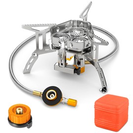 Awroutdoor 5800W Windproof Camping Stove Gas Portable, Outdoor Gas Stove Folding Wild Camp Gas Burner, Backpacking Stove Suitable for Hiking, Camping, Trekking and Picnic