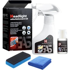 Headlight Refurbishing & Protective Agent, Car Headlight Restoration Kit Yellowing & Oxidation, Minutes Waterproof Gloss Finish Restoration Fluid Kit for Automotive Trucks RVs Motorcycles