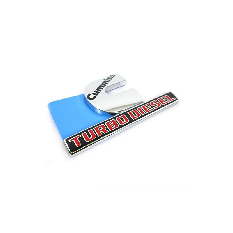 Yoaoo 2Pack OEM Chrome Cummins Turbo Emblem Badges Compatible with