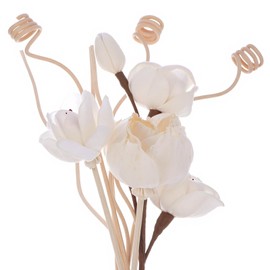 9 Pcs Reed Diffuser Sticks, Reed Fragrance Diffuser Flowers Set, Natural Rattan&Handmade Flower Refill Replacement Sticks, House Bedroom Office Decor