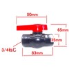 3/4 Screw-in Compact Ball Valve, Set of 3 (3/4, 20A)