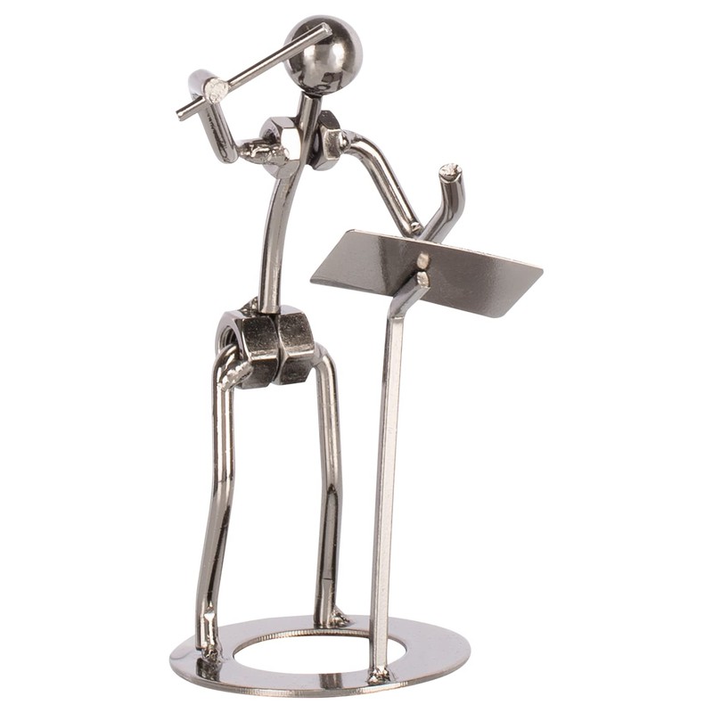 Broadway Gift 7" Silver-Tone Orchestra Conductor Figurine - Metal Orchestra