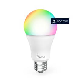 Hama E27 Matte 9W RGBW Smart WiFi LED Lamp for Voice App Control