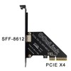 Sintech PCIe 4.0 x4 to Oculink,Oculink SFF-8611 to PCI-e Adapter