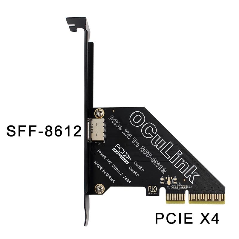 Sintech PCIe 4.0 x4 to Oculink,Oculink SFF-8611 to PCI-e Adapter
