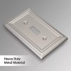 DEWENWILS 4-Pack Toggle Wall Plates, Brushed Nickel Light Switch Cover,