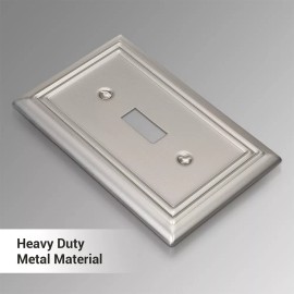 DEWENWILS 4-Pack  Toggle Wall Plates, Brushed Nickel Light Switch Cover, Metal