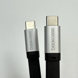 DockCase Lot Of 2x Dockcase USB-C to USB-C Cable 220mm – 100W PD, 10Gbps, 4K Video - New