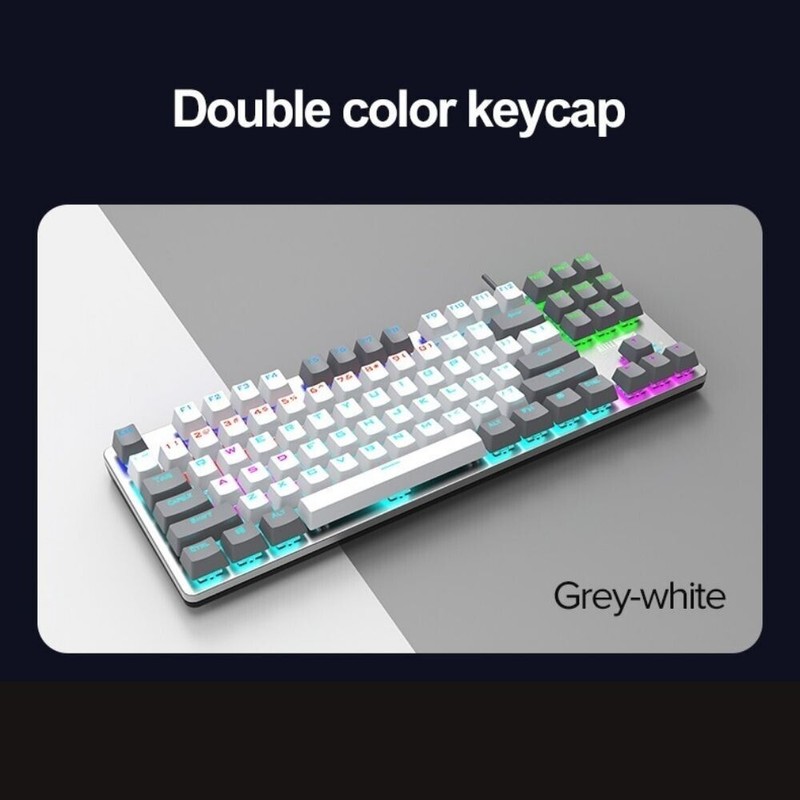 Altec Lansing ALGK8404 Wired Mechanical Gaming Keyboard RGB Ergonomic GRAY/WHITE