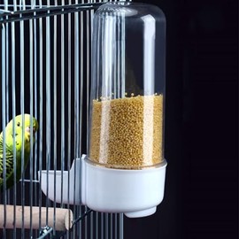 Dispensador agua para pájaros, alimentador automático para pájaros en jaula pájaros, contenedor para beber pájaros que facilita la alimentación los pájaros, accesorios jaula para pájaros, para loros, periquitos, cacatúa, amantes los pájaros, color blanco