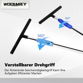 WODHMIEY 1/4 Inch Square Drive T Handle Quick Change Wrench T Bar Socket Wrench 40 Chrome Material Corrosion Resistant with 1/4 to 3/8 Adapters for Mechanics, Car Repairs