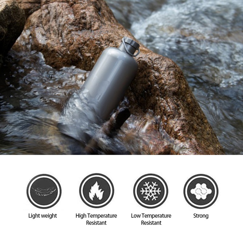 Titanium Water Bottle 600ml/800ml Light Weight for Outdoor Camping Water