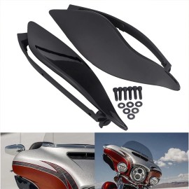 Unbranded Black Batwing Fairing Air Wind Deflector For Harley Touring Street Glide FLHX