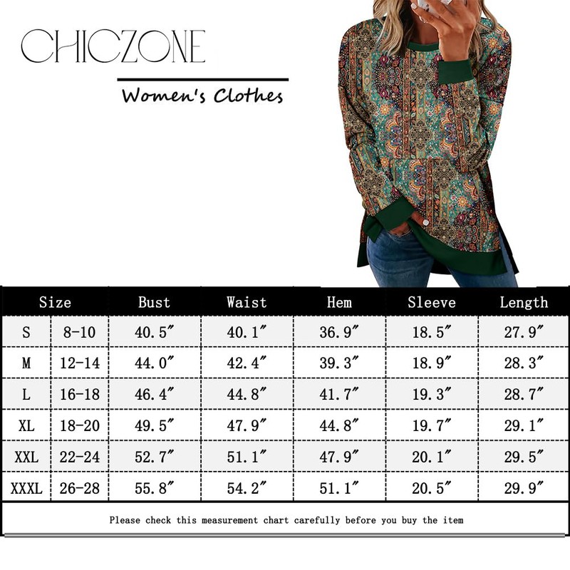 CHICZONE Sweatshirts for Women Jumpers Ladies Long Sleeve Tops Crewneck