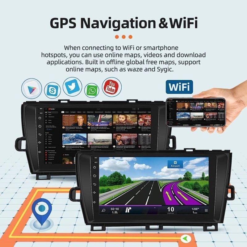 LeeKooLuu Apple Carplay For Toyota Prius 2010-2015 Car Stereo Radio