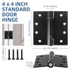 6 Pack Self Closing Door Hinges, 4 Inch Spring Loaded