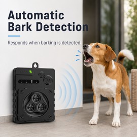 Automatic Ultrasonic Anti-Bark Device for Dog Training – Rechargeable Non-Contact Bark Control for Home & Yard