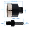 Diamond Hole Saw, 2-1/2" Hole Saw for Tiles Granite Marble