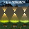 Ellasay 8 Pack Fence Lights Solar Powered, Up and Down