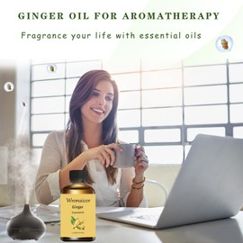 Ginger Essential Oil 4 Oz -100% Pure - Ginger Oil for Diffuser, DIY Soap, Candle, Skin, Massage Oil & Aromatherapy 120 mL