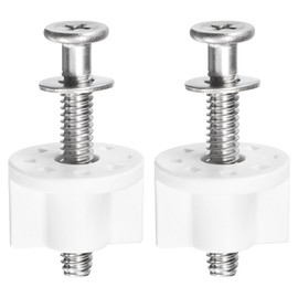 sourcing map 2 Set Toilet Seat Hinge Bolt Screw, M7x47mm Toilet Seat Hinge Fixings for Top Mounting Toilet Seat Hinges Toilet Seat Replacement Parts Kit