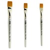 ZEM Brush Golden Taklon Wash Brush Set Sizes 1/2", 3/4",
