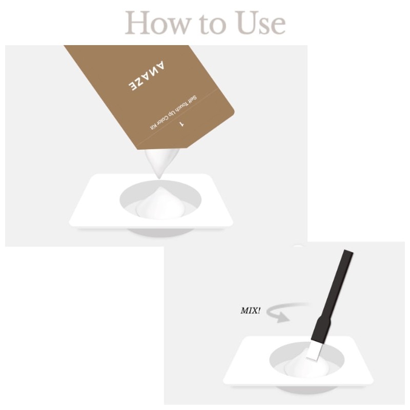 ANAZE Self Touch Up Color Kit B01 Brown 4pcs