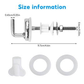 Toilet Seat Fittings, 2 Packs Toilet Seat Hinges, Stainless Steel Hinge Fixing Kit Replacements Toilet Seat Fixings Universal Toilet Seat Top Fittings for Most Toilet Seats