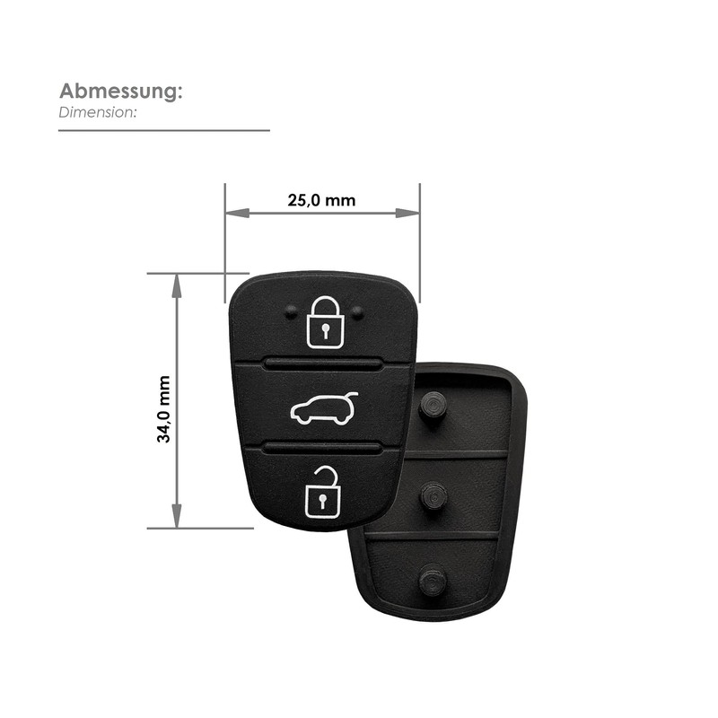 AMAKEY Keypad Rubber Pad Replacement Keypad for Hyundai & Kia