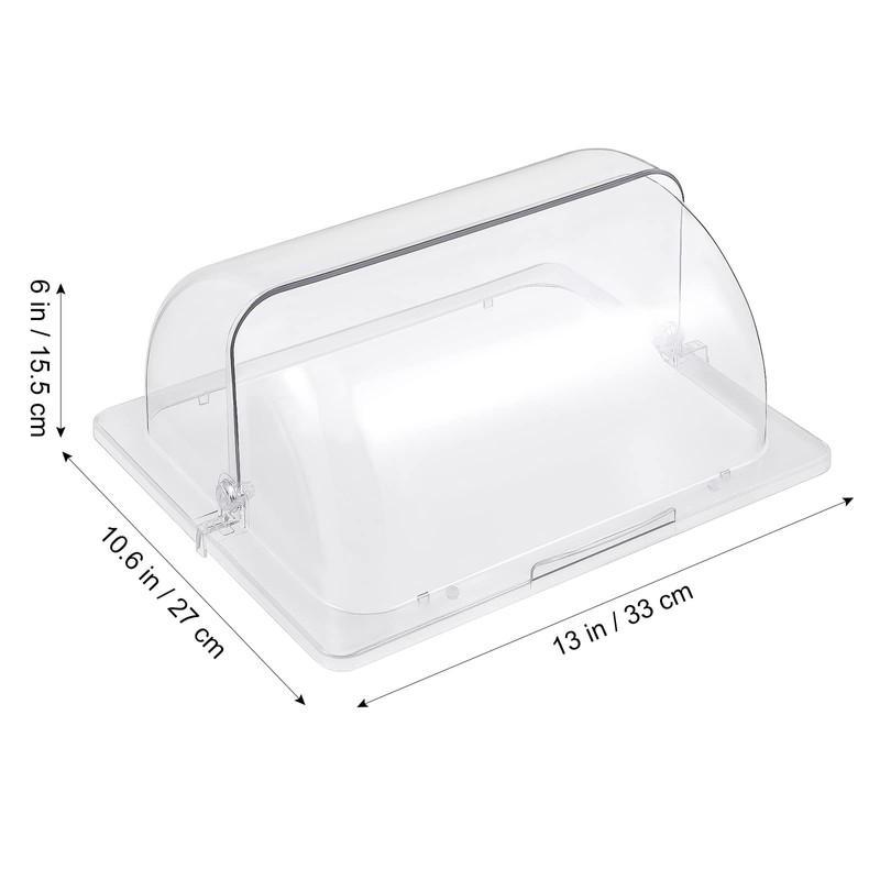 Clear Acrylic Cake Stand Cover - 13" x 10" x
