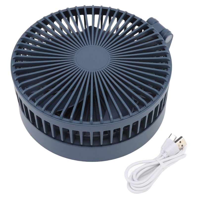 Desktop Folding Fan 3 Speeds USB Rechargeable Punch Free Electric