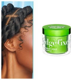 KISS COLORS & CARE KISS COLORS & CARE Maximum Hold Edge Fixer, Non-Greasy Gel Formula Infused With Biotin B7, 24 Hour Hold, ‘Pineapple’ Scented, 3.38 Fl. Oz. (100 ml)